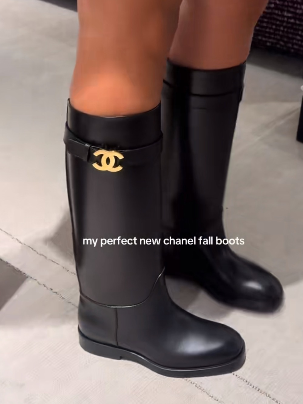 Brand New Matthieu Blazy Chanel Black Tall Boots - Picture 2 of 4